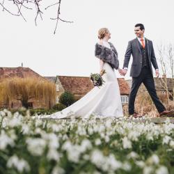 couple with snowdrops